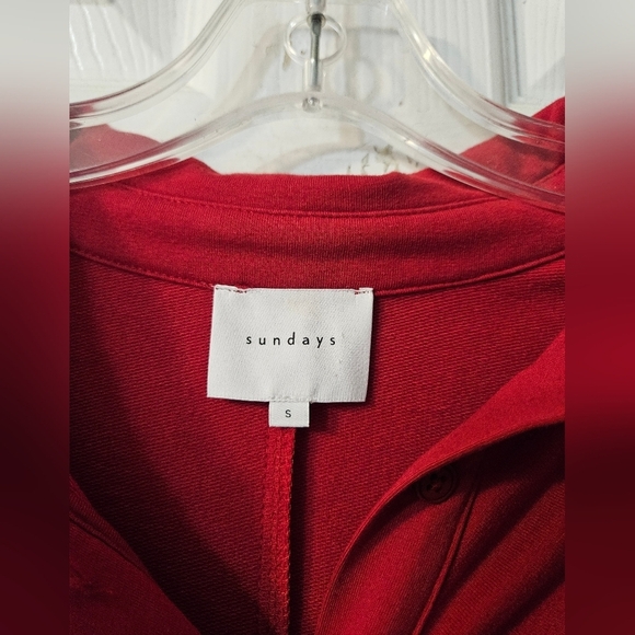 Sundays NYC Sabrina Tee Shirt Dress in Chili Red - Picture 3 of 8